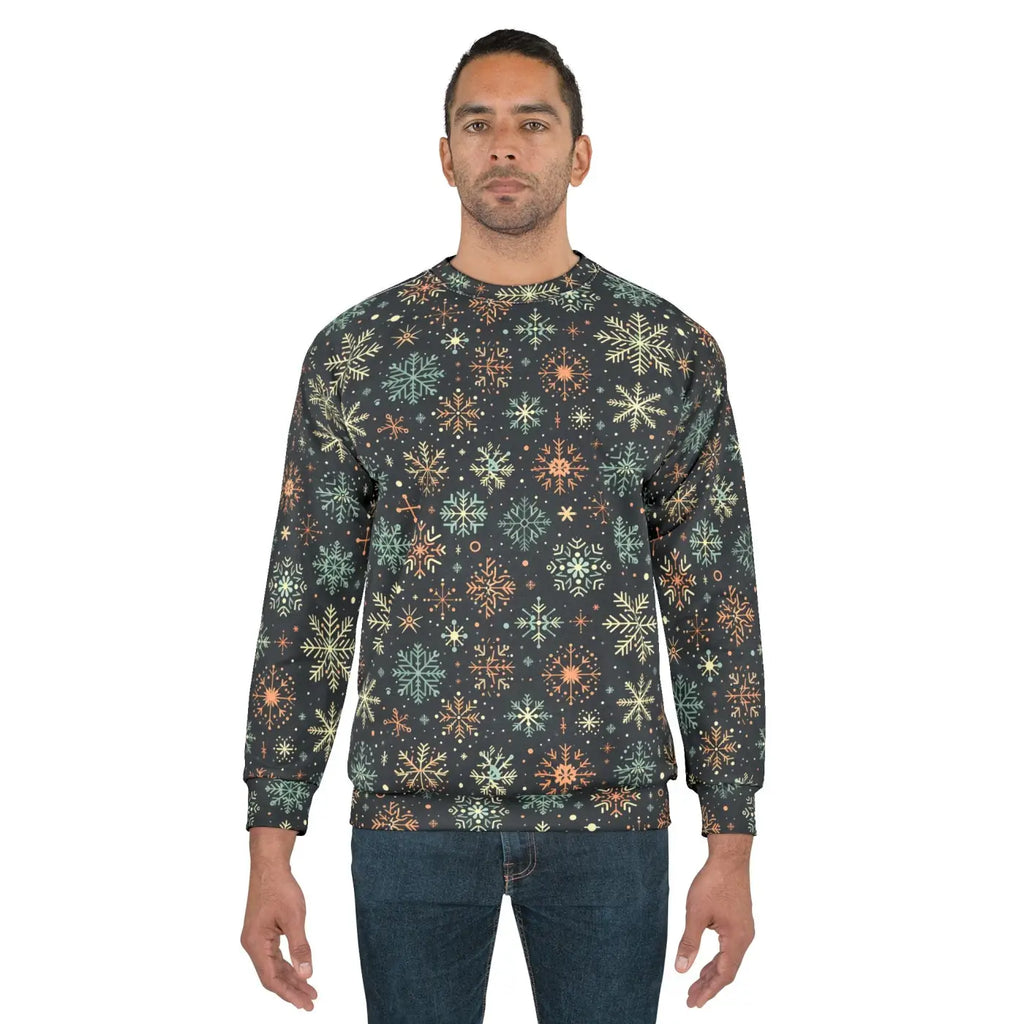 Christmas Snowflakes Unisex Sweatshirt - Festive Flair - DipaliZ