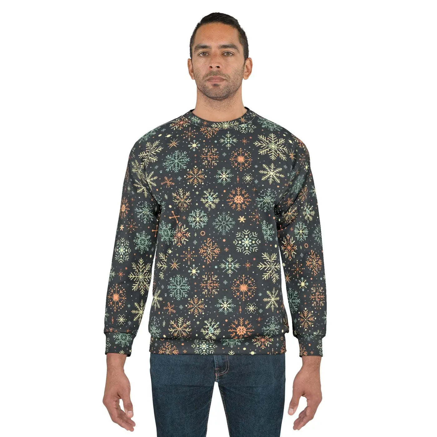 Christmas Snowflakes Unisex Sweatshirt - Festive Flair - DipaliZ