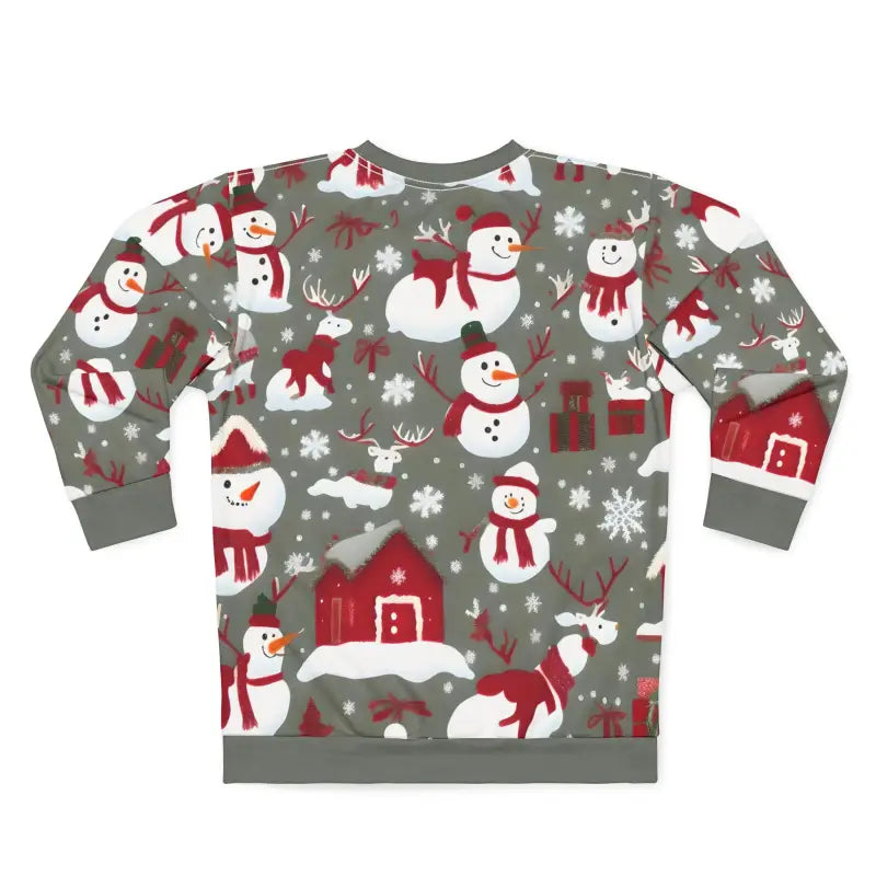 Christmas Snowman Unisex Sweatshirt - Custom Cut Holiday Style - DipaliZ