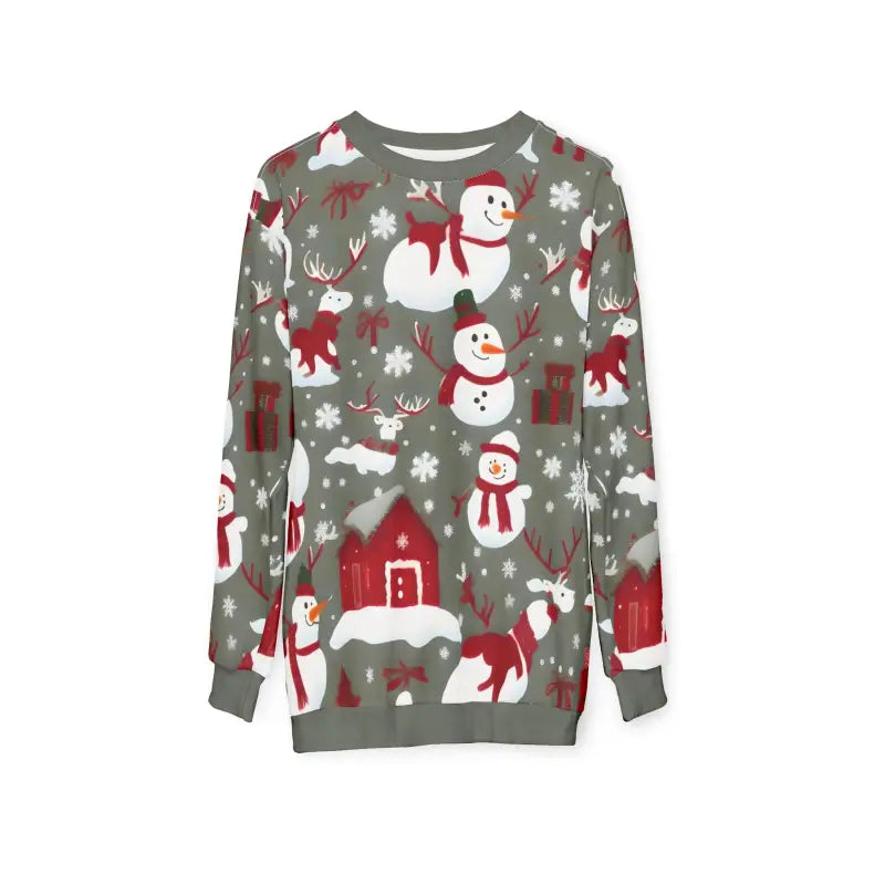 Christmas Snowman Unisex Sweatshirt - Custom Cut Holiday Style - DipaliZ
