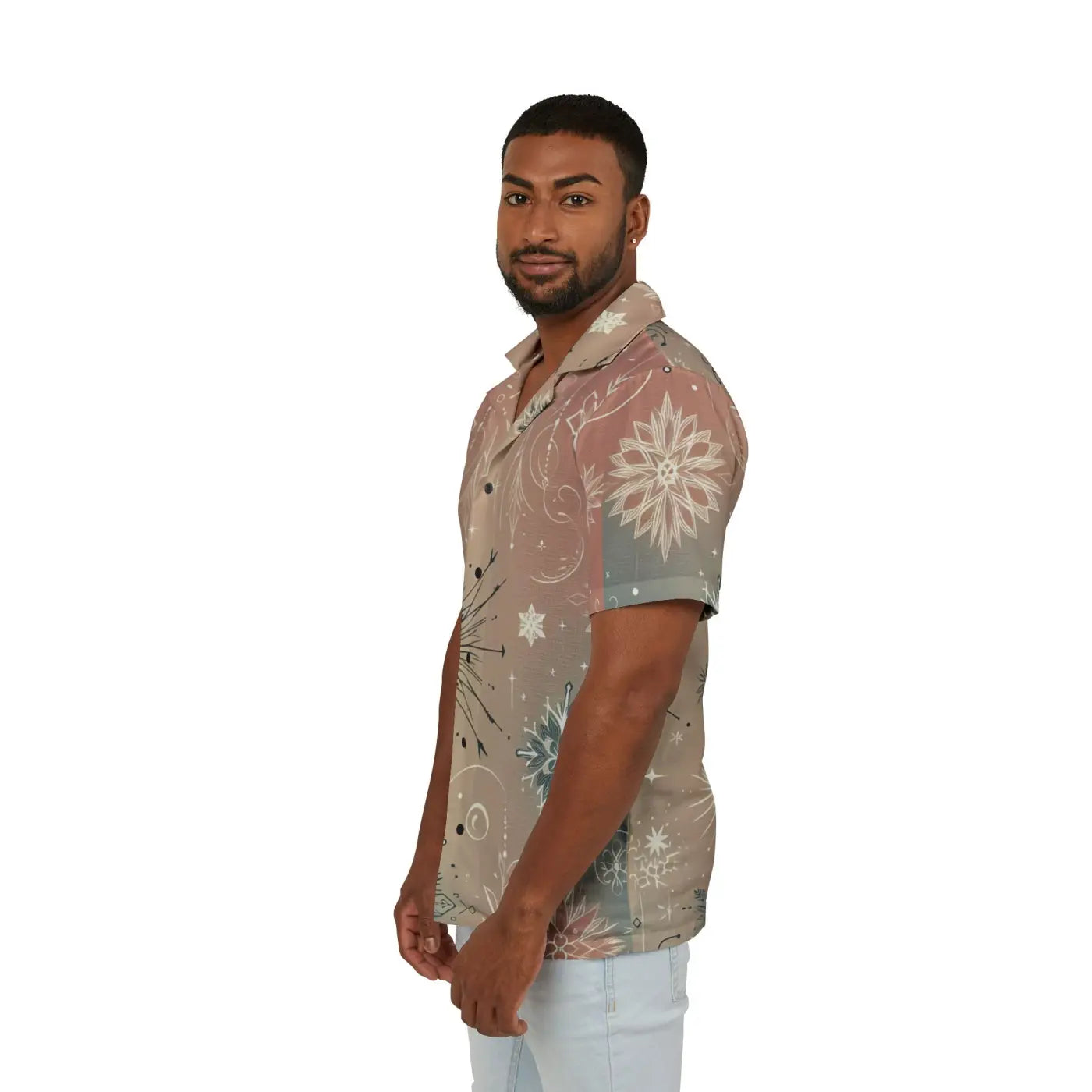 Hawaiian Camp Shirt - Christmas Sparkle Meets Endless Summer - DipaliZ