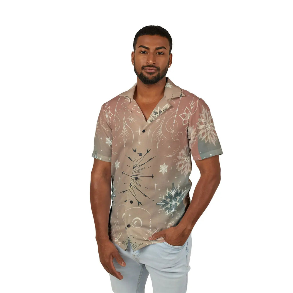 Hawaiian Camp Shirt - Christmas Sparkle Meets Endless Summer - DipaliZ