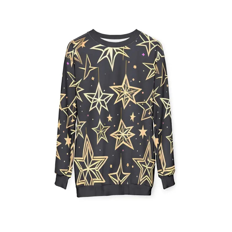 Christmas Stars Unisex Sweatshirt - Custom Cut Holiday - DipaliZ