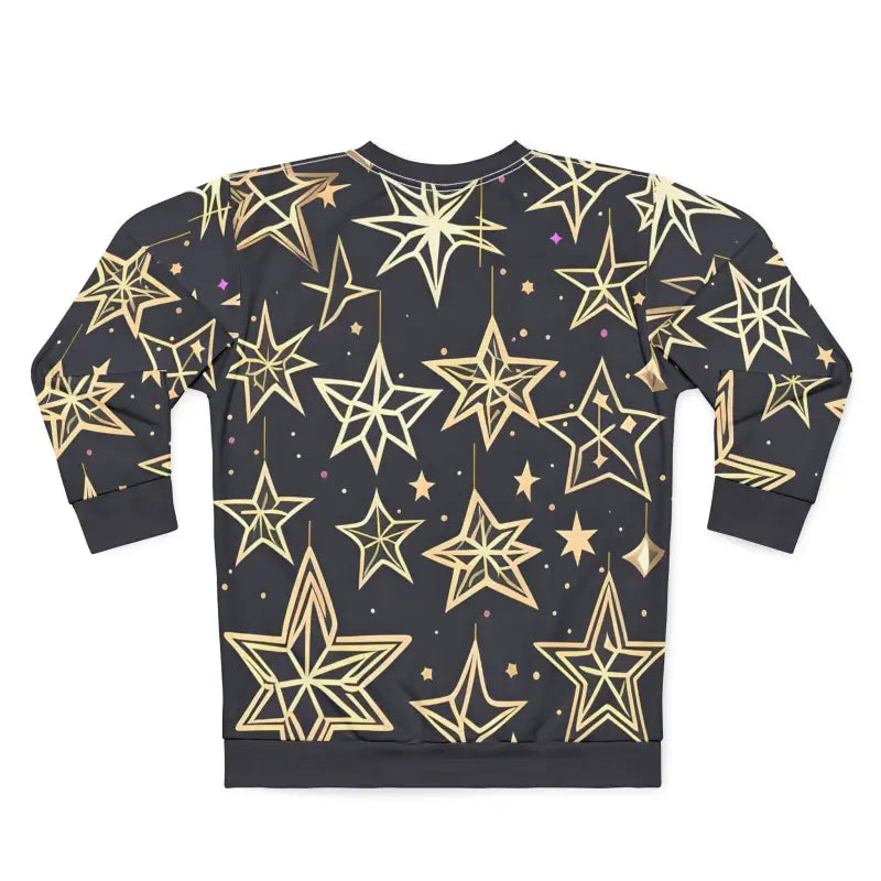Christmas Stars Unisex Sweatshirt - Custom Cut Holiday - DipaliZ