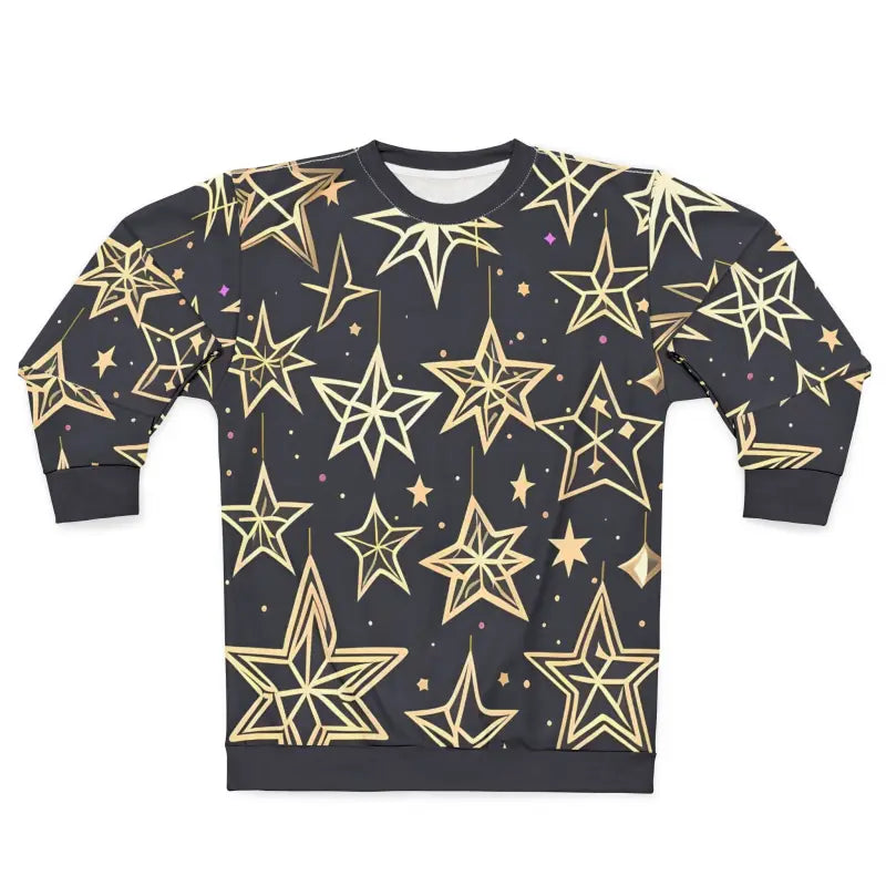 Christmas Stars Unisex Sweatshirt - Custom Cut Holiday - DipaliZ