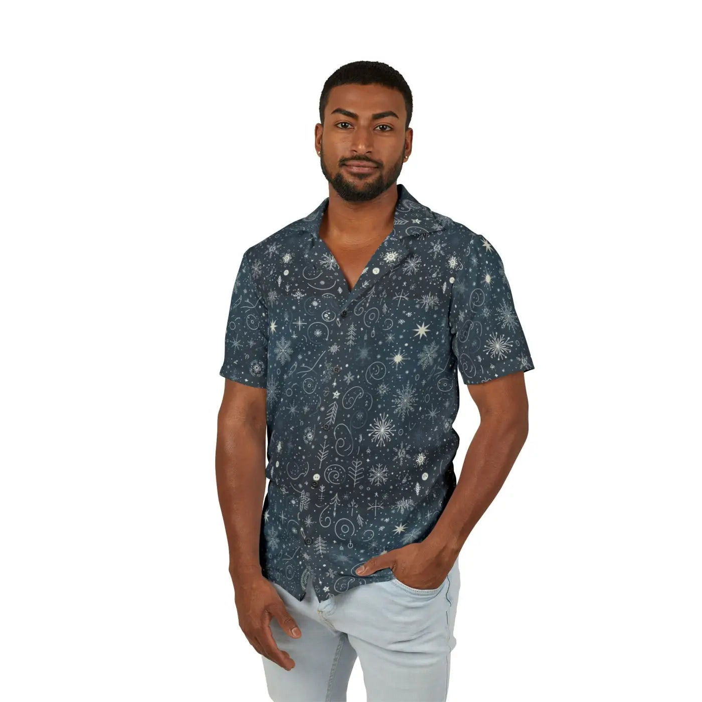 Hawaiian Camp Shirt - Festive Chic Christmas Style - DipaliZ