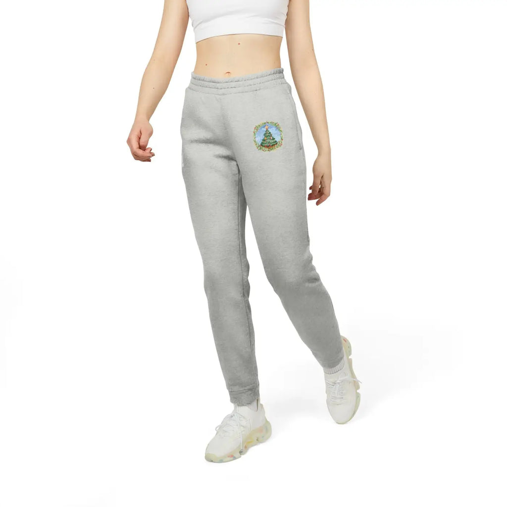 Cozy Christmas Tree Adidas Fleece Joggers - Unisex - DipaliZ