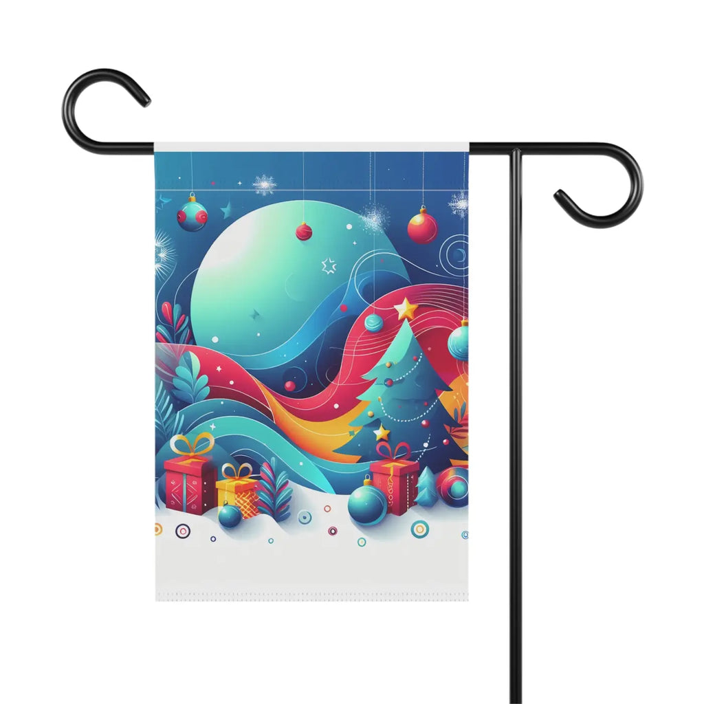 Festive Christmas Tree Banner - Poly Poplin Canvas Fabric - DipaliZ