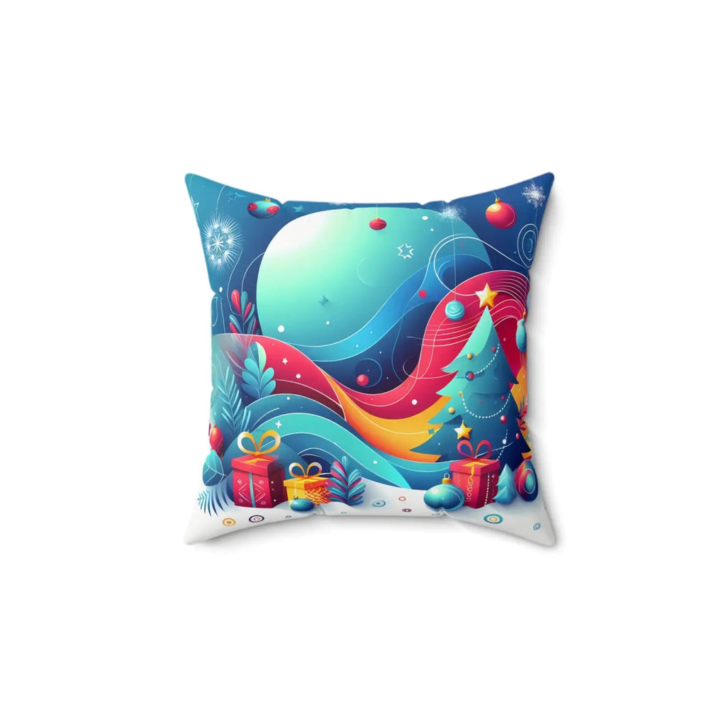 Festive Spun Polyester Pillow - Christmas Holiday Decor - DipaliZ