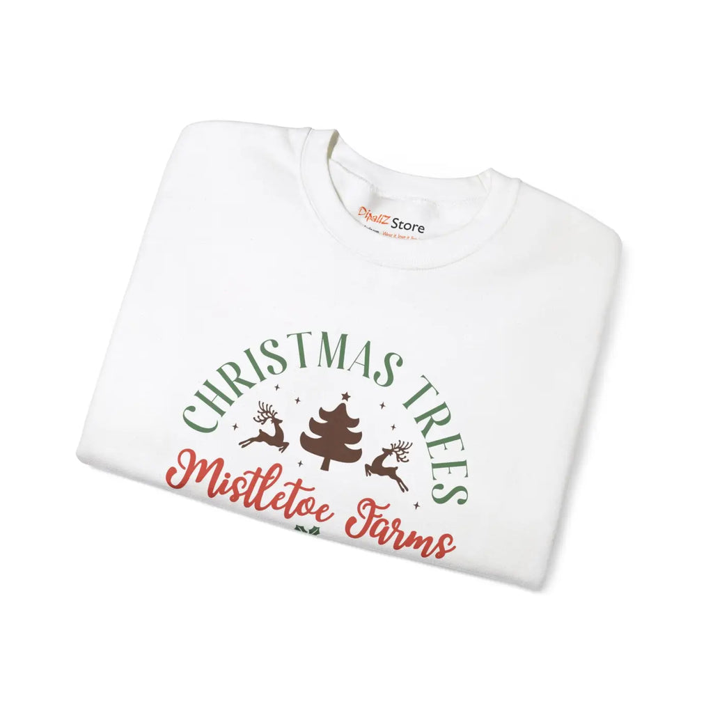 Mistletoe Farms Heavy Blend Crewneck - Holiday Sweatshirt - DipaliZ