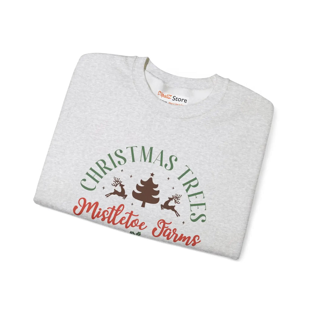 Mistletoe Farms Heavy Blend Crewneck - Holiday Sweatshirt - DipaliZ