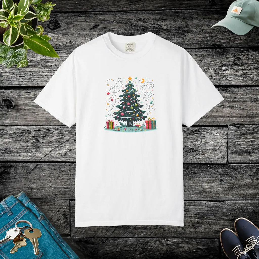 Festive Comfort Colors Christmas Tree Tee - Unisex - DipaliZ
