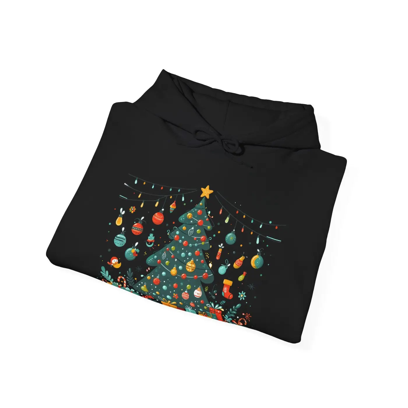 Festive Christmas Hoodie - Spacious Kangaroo Pocket - DipaliZ
