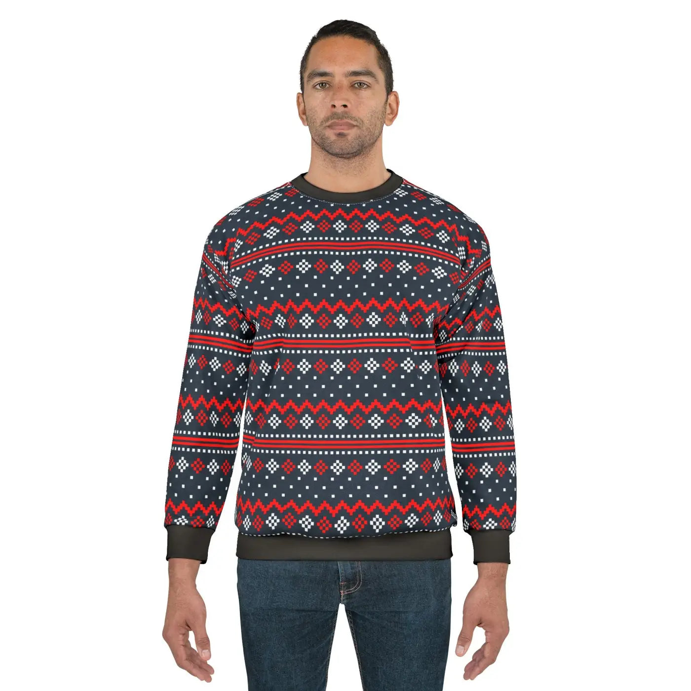 Ultimate Christmas Ugly Sweater - Festive Star Unisex - DipaliZ