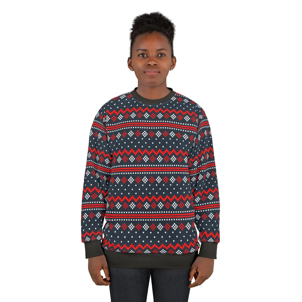 Ultimate Christmas Ugly Sweater - Festive Star Unisex - DipaliZ