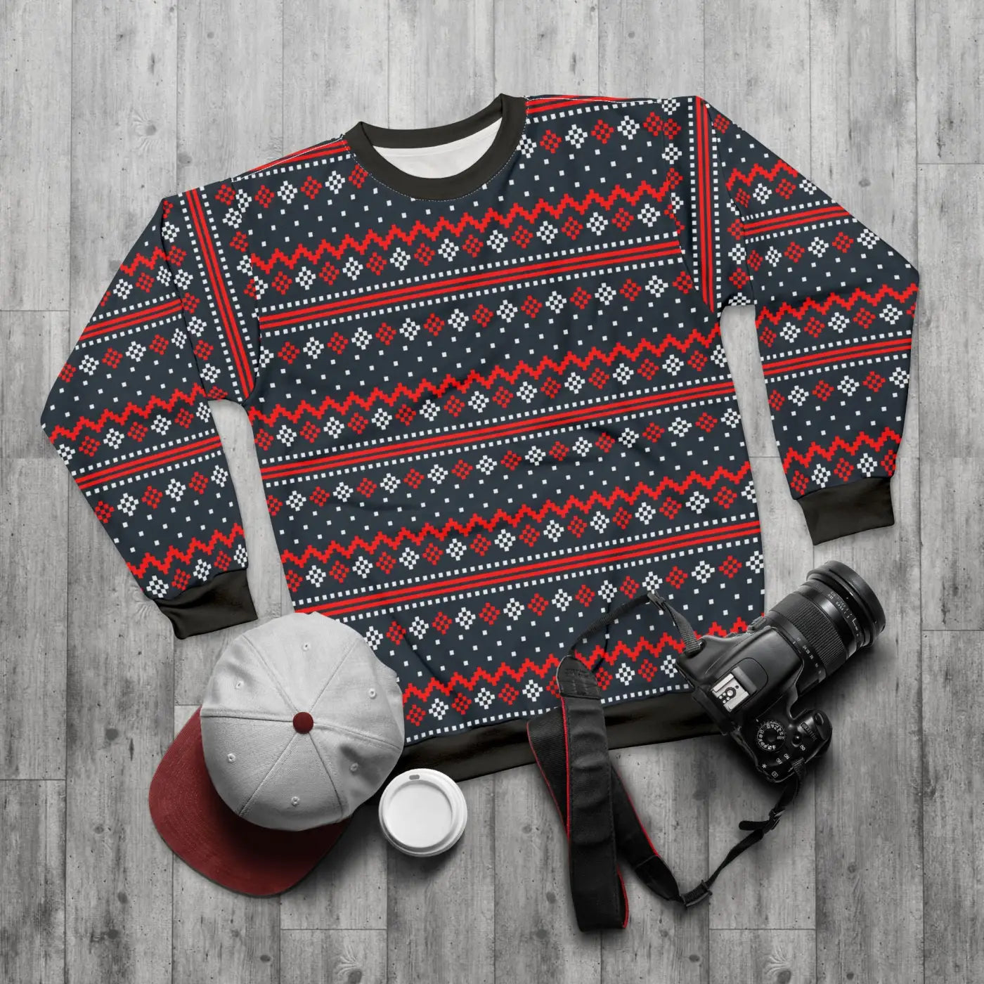 Ultimate Christmas Ugly Sweater - Festive Star Unisex - DipaliZ