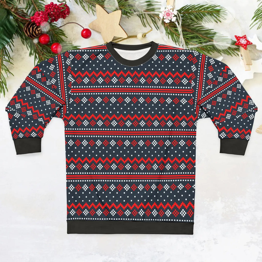 Ultimate Christmas Ugly Sweater - Festive Star Unisex - DipaliZ