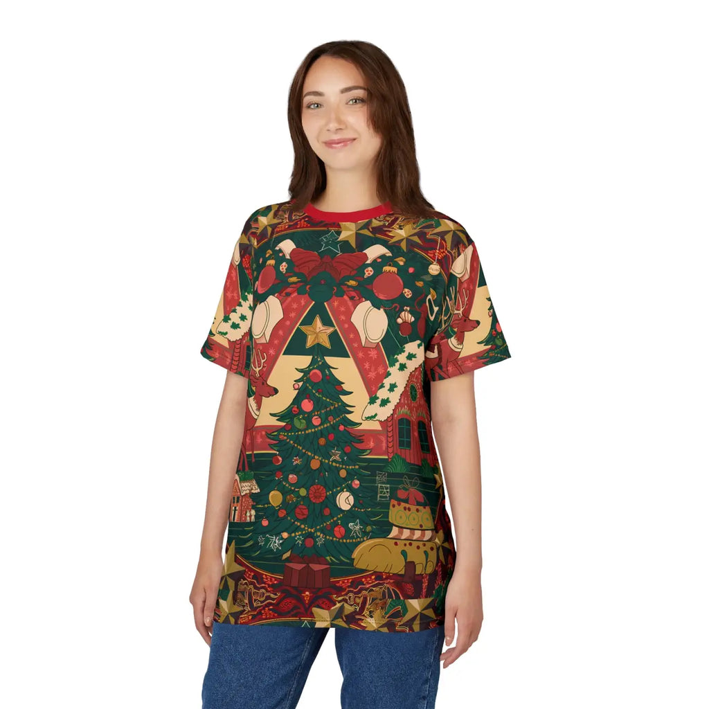 Joyful Christmas Vibe Cut and Sew Tee - Unisex - DipaliZ