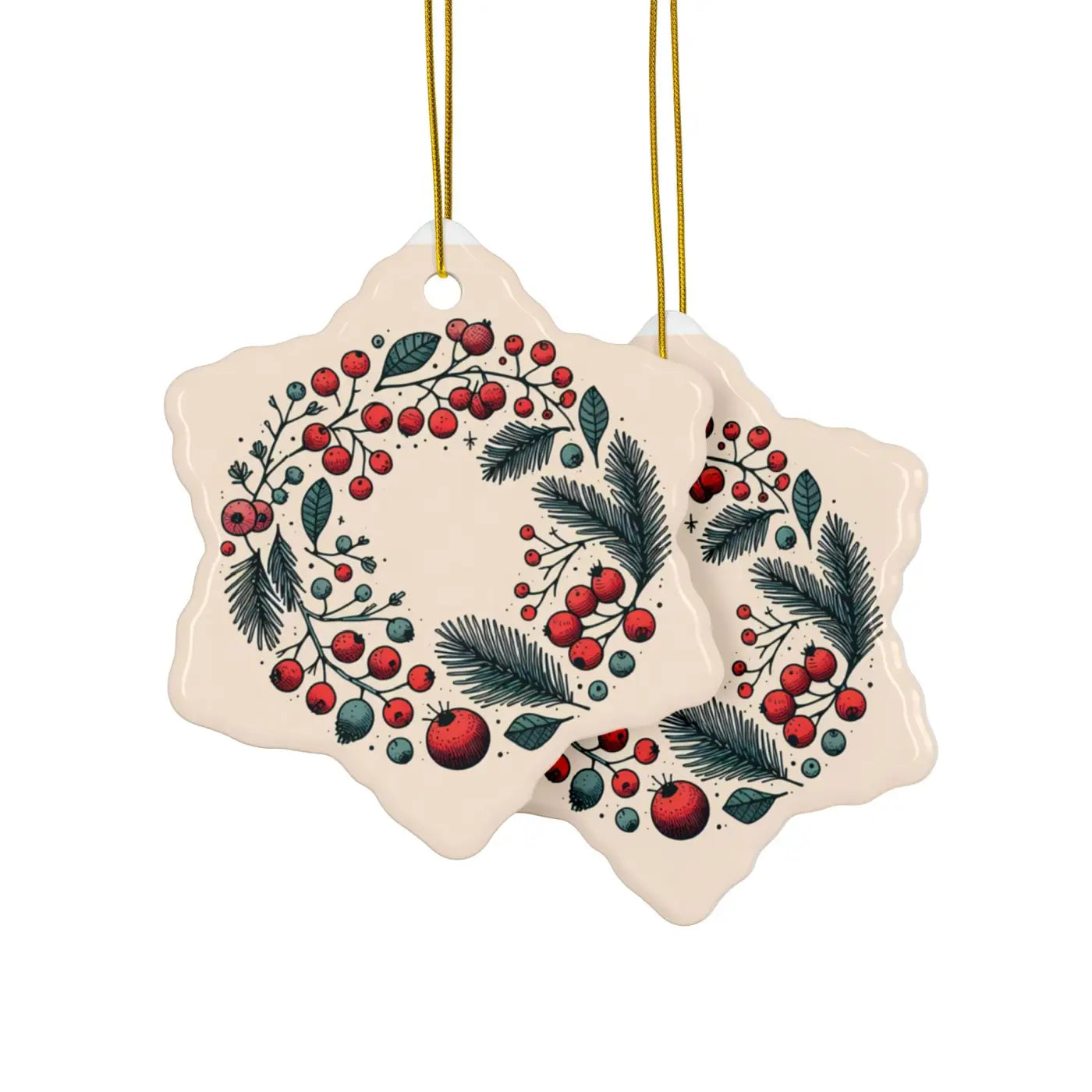 Stylish Ceramic Wreaths - Holiday Spirit Christmas Decor - DipaliZ