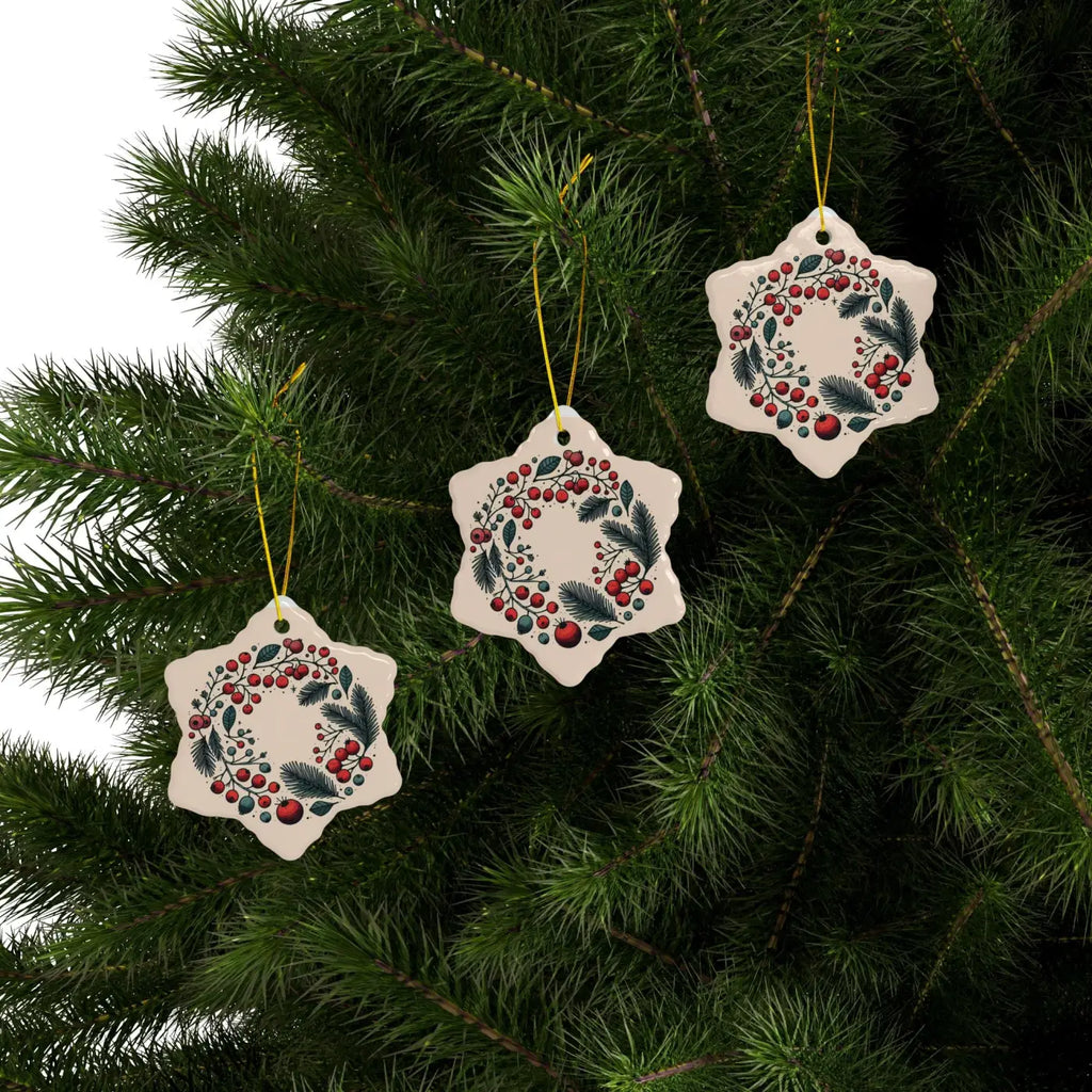 Stylish Ceramic Wreaths - Holiday Spirit Christmas Decor - DipaliZ