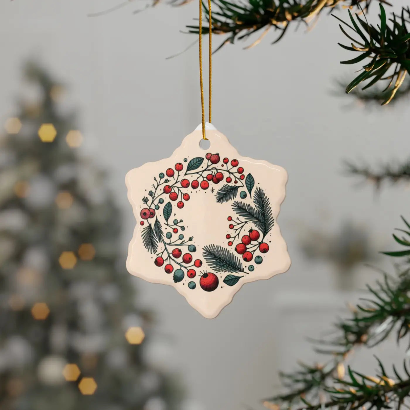 Stylish Ceramic Wreaths - Holiday Spirit Christmas Decor - DipaliZ