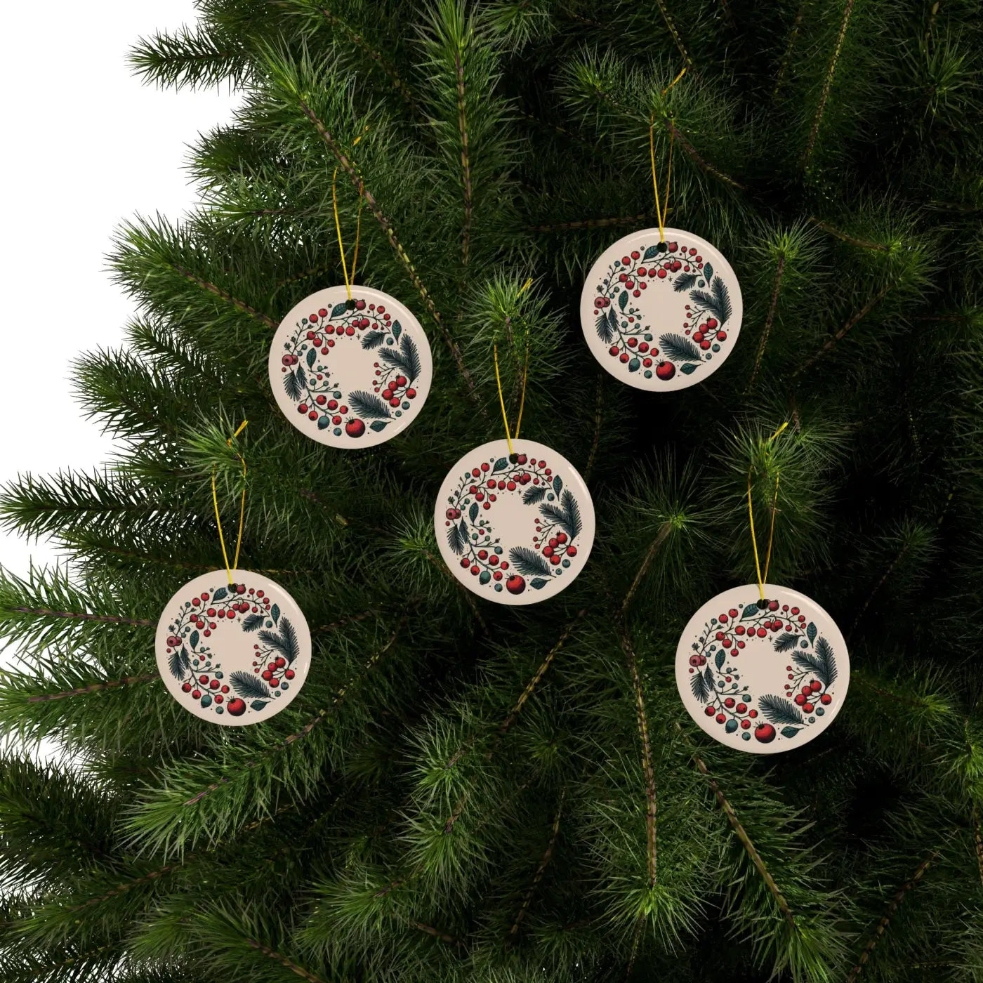 Stylish Ceramic Wreaths - Holiday Spirit Christmas Decor - DipaliZ