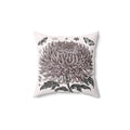 Chrysanthemum Flower Throw Pillow - Cozy Living Room - DipaliZ