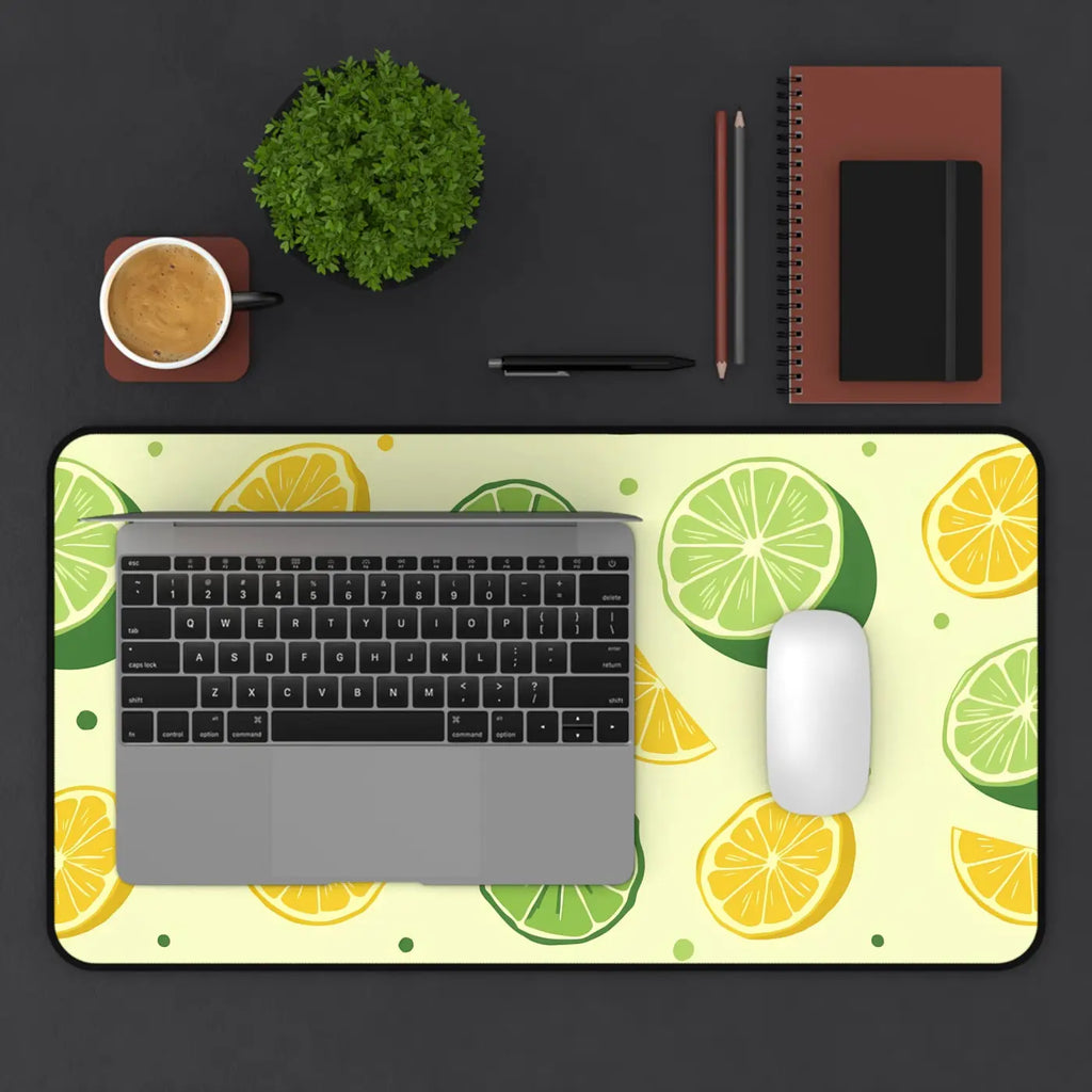 Citrus Pattern Desk Mat - Vibrant Home Office Decor - DipaliZ