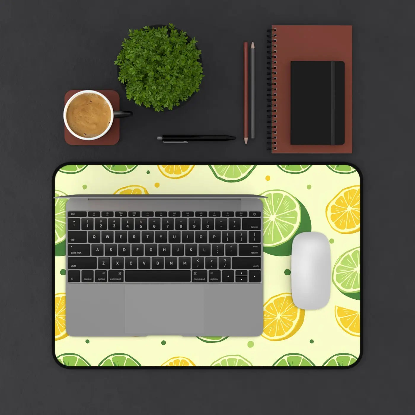 Citrus Pattern Desk Mat - Vibrant Home Office Decor - DipaliZ