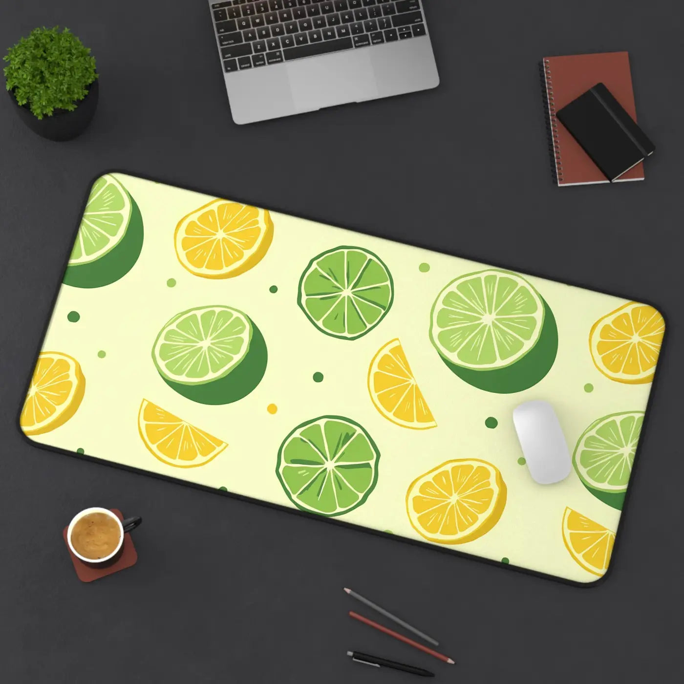 Citrus Pattern Desk Mat - Vibrant Home Office Decor - DipaliZ