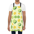 Citrus Pattern Kitchen Apron - Bright Lemon Design - DipaliZ