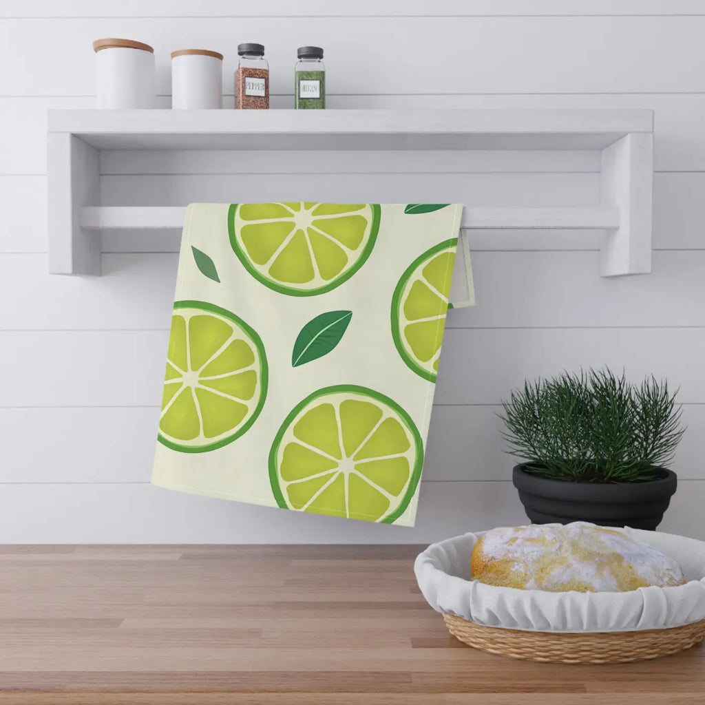 Citrus Slice Tea Towels - Lemon Charm Kitchen Decor - DipaliZ