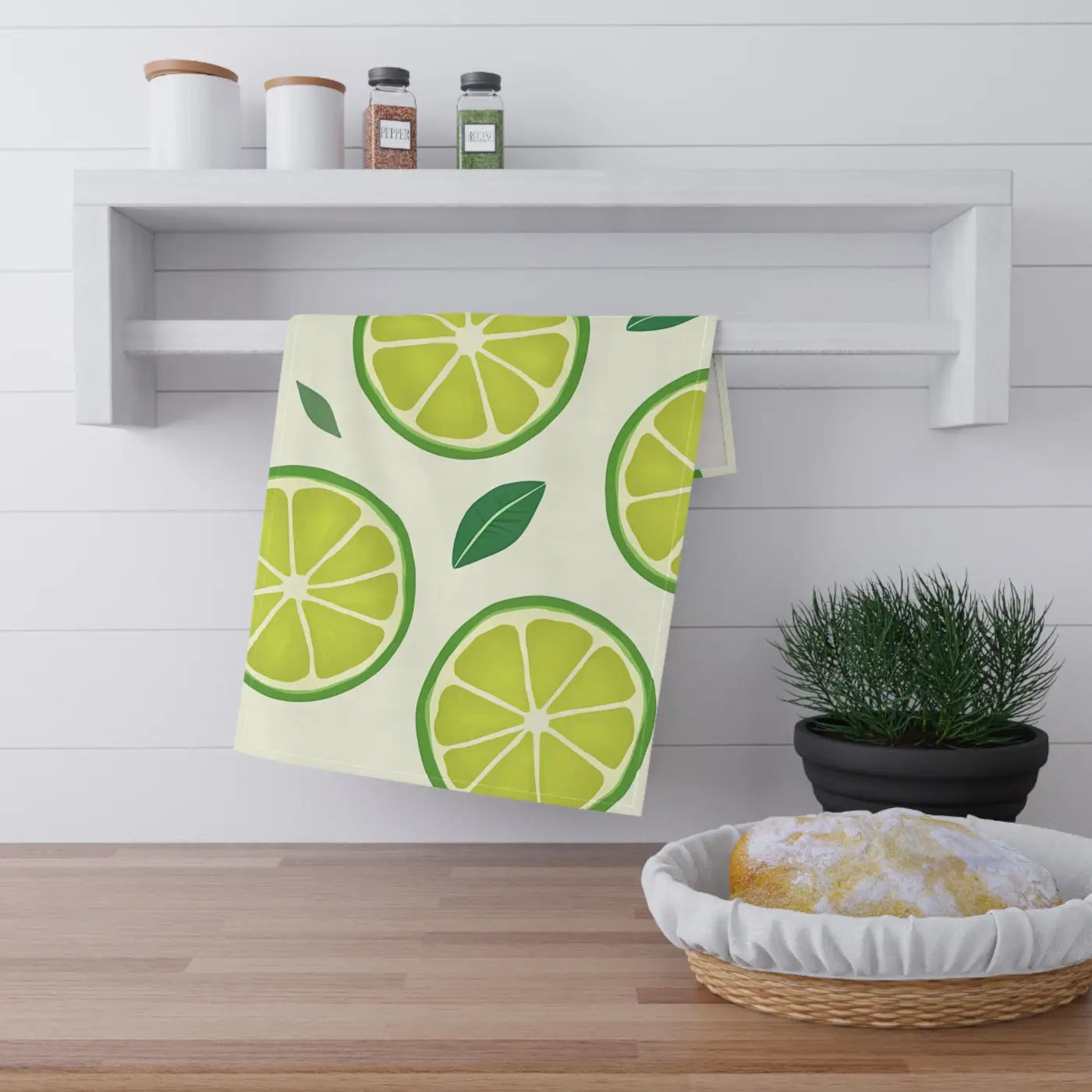 Citrus Slice Tea Towels - Lemon Charm Kitchen Decor - DipaliZ