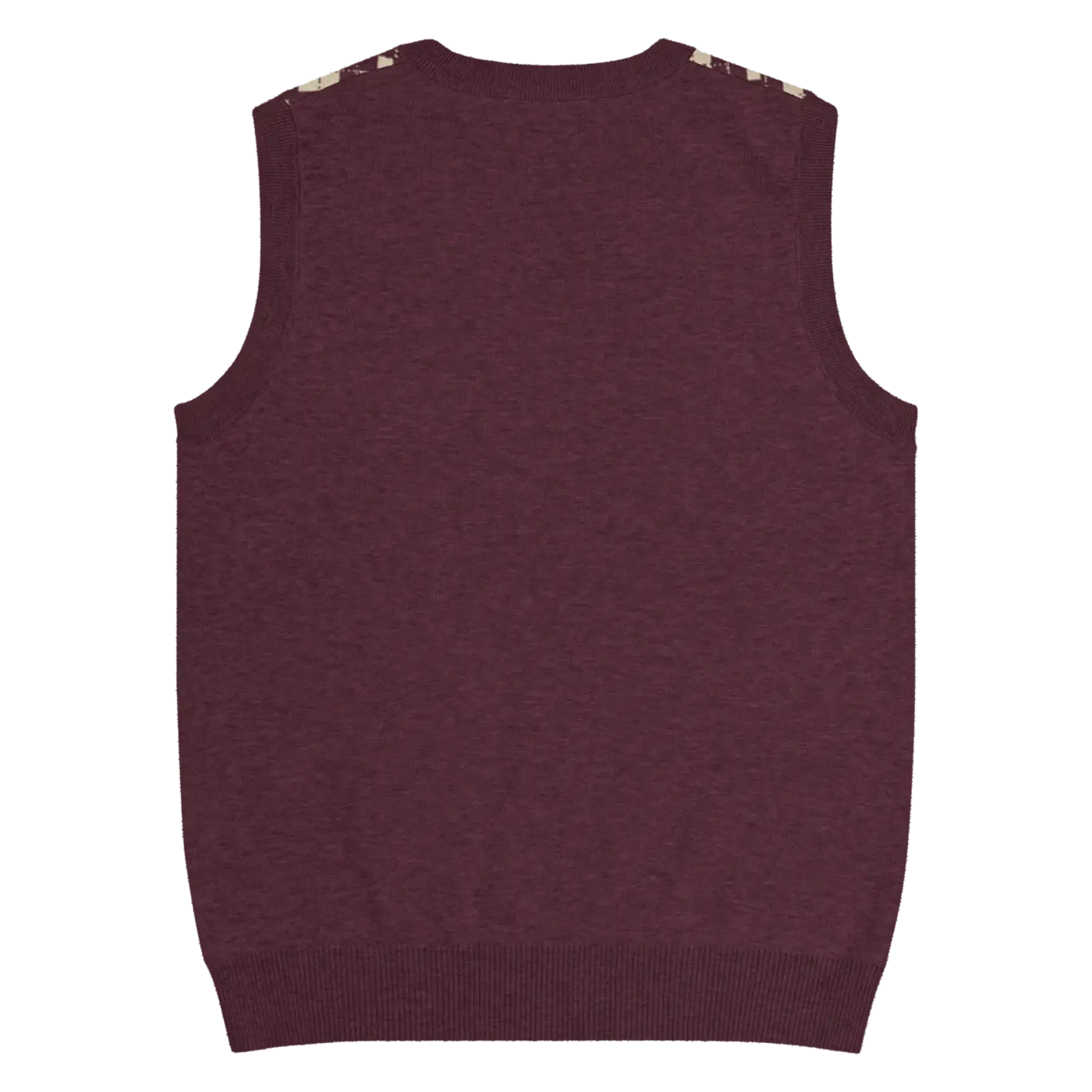 Knit V-Neck Vest - Classic Argyle Check Retro Style - DipaliZ