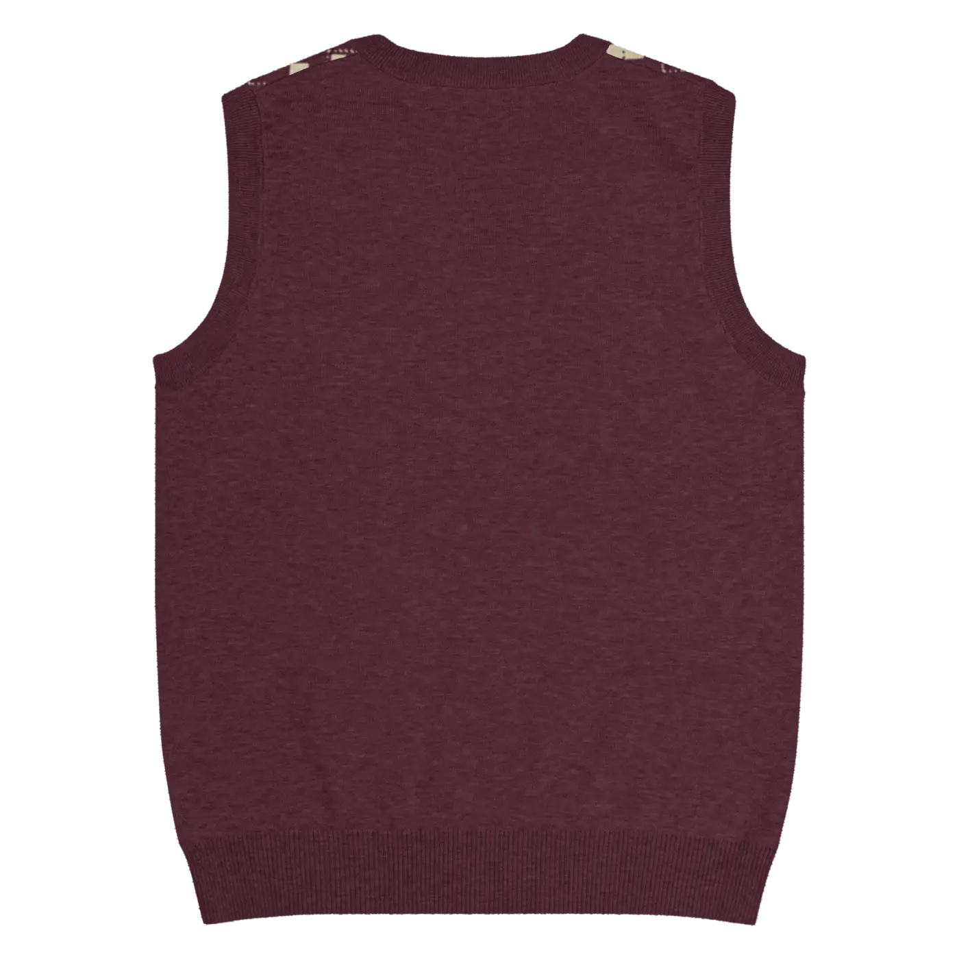 Knit V-Neck Vest - Classic Argyle Check Retro Style - DipaliZ