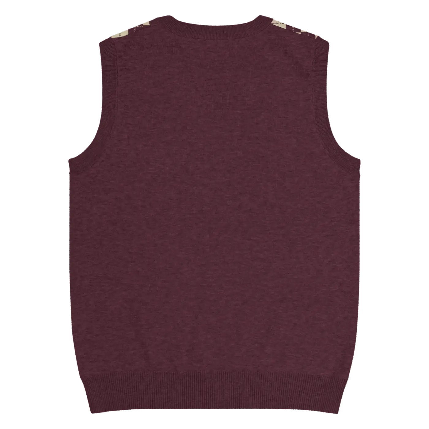Knit V-Neck Vest - Classic Argyle Check Retro Style - DipaliZ