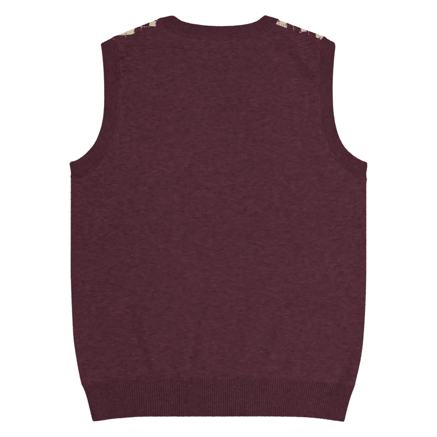 Knit V-Neck Vest - Classic Argyle Check Retro Style - DipaliZ