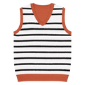 Retro Knit V-Neck Vest - Classic Stripes Style - DipaliZ