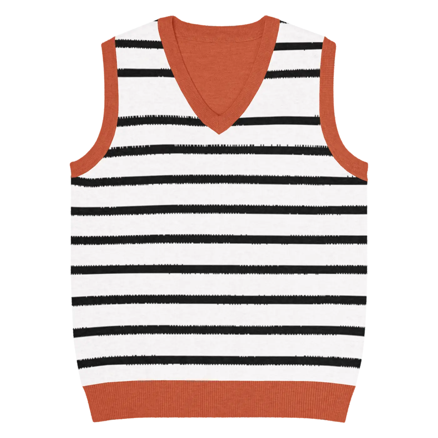 Retro Knit V-Neck Vest - Classic Stripes Style - DipaliZ