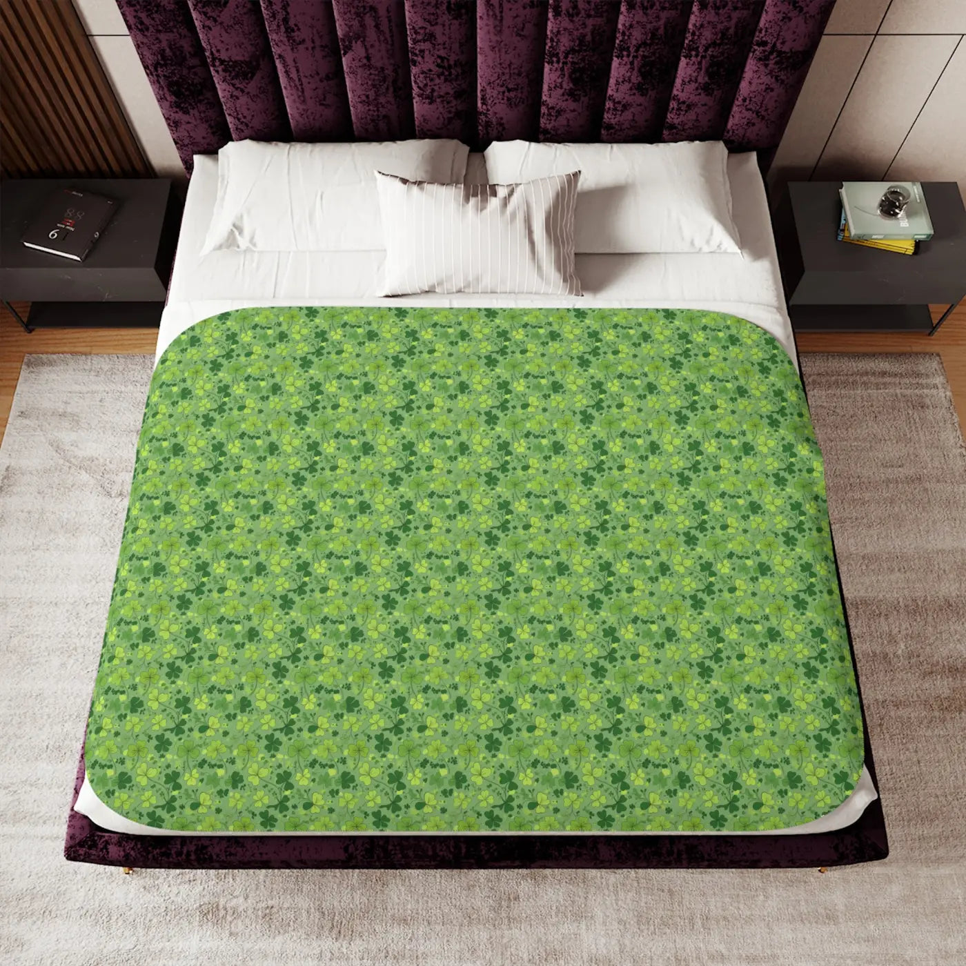 Cozy Leaf Sherpa Blanket - Ultra Soft Polyester - DipaliZ