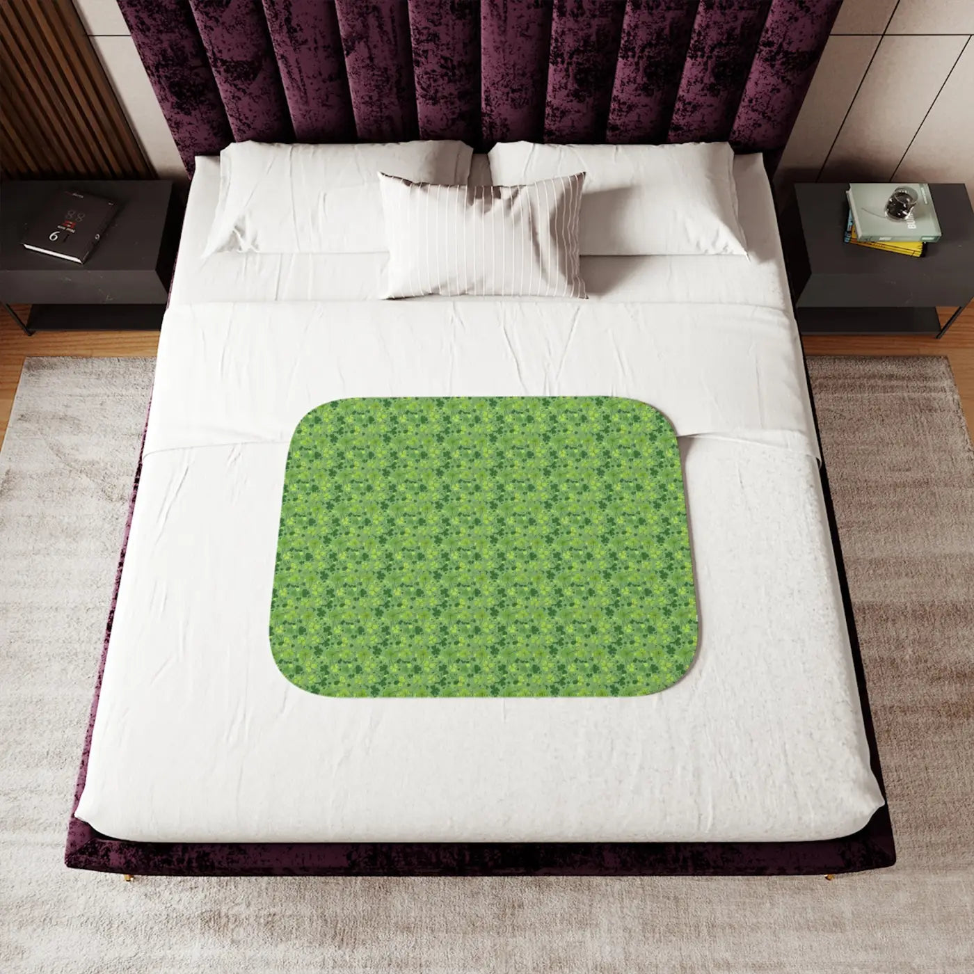 Cozy Leaf Sherpa Blanket - Ultra Soft Polyester - DipaliZ