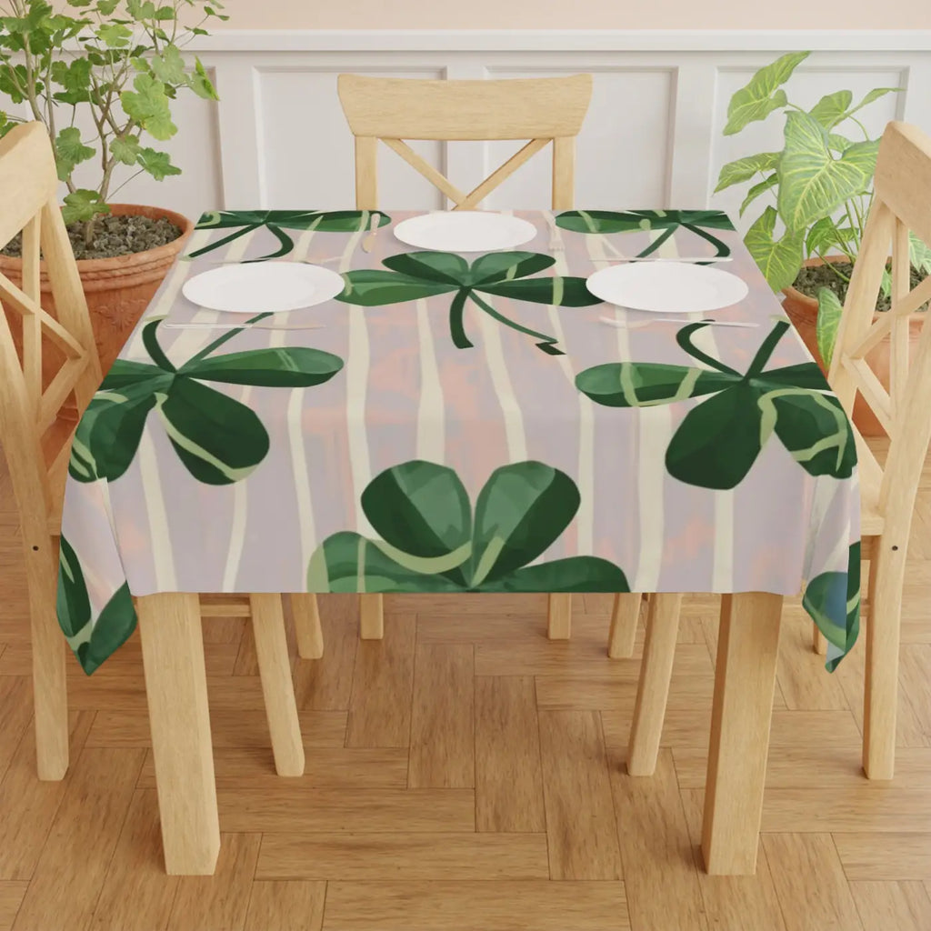 Clover Leaf St. Patrick's Day Tablecloth - Festive Irish - DipaliZ