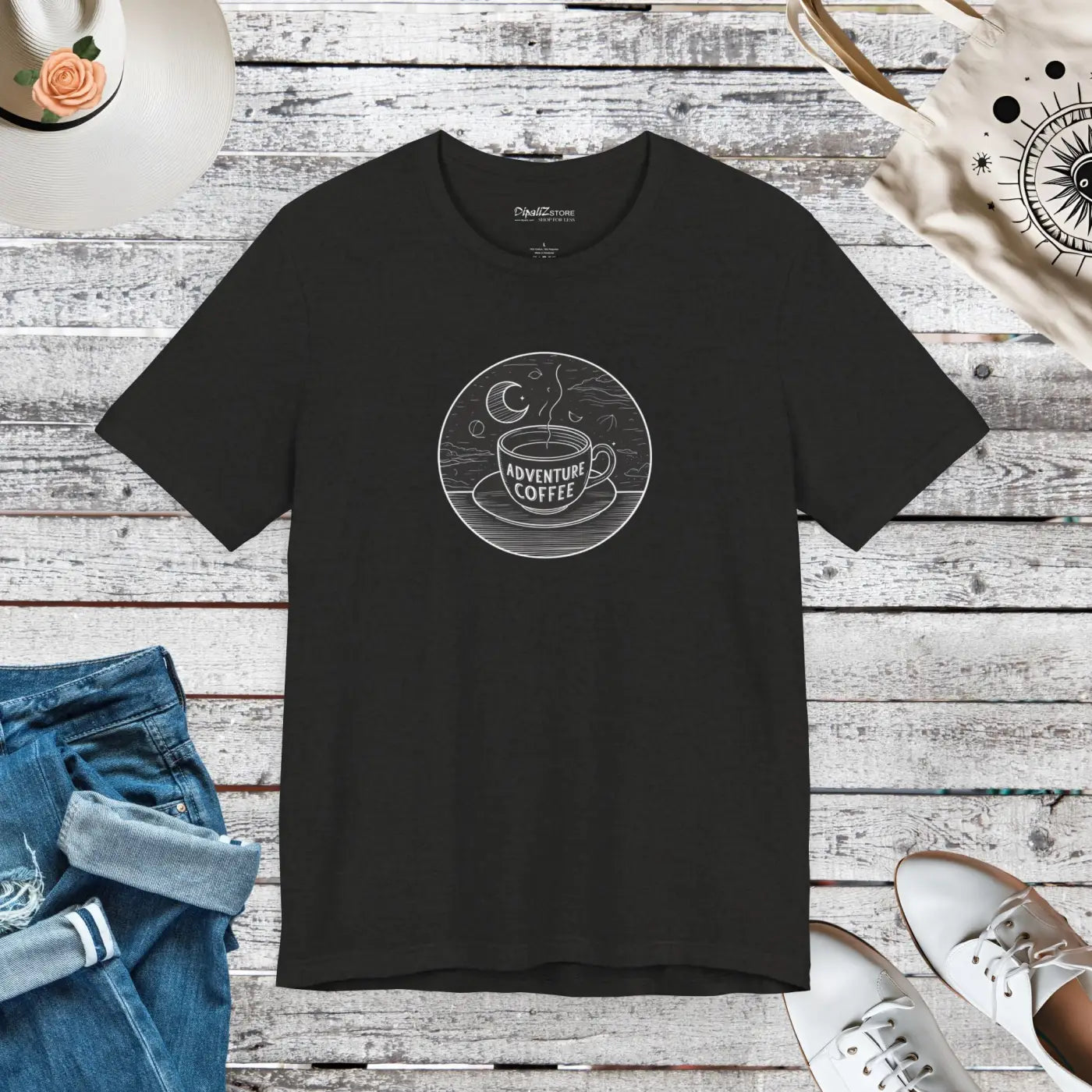 Ultimate Unisex Jersey Short Sleeve Tee - Coffee Adventure - DipaliZ