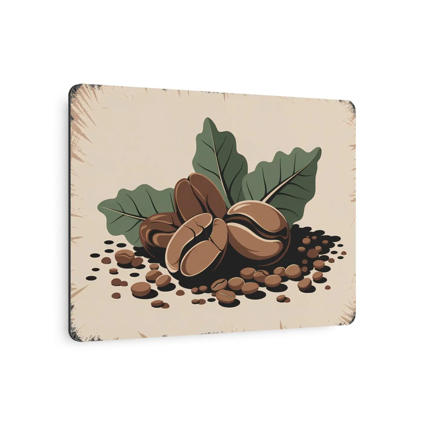 Chic Coffee Beans Metal Art Sign - Modern Home Decor - DipaliZ
