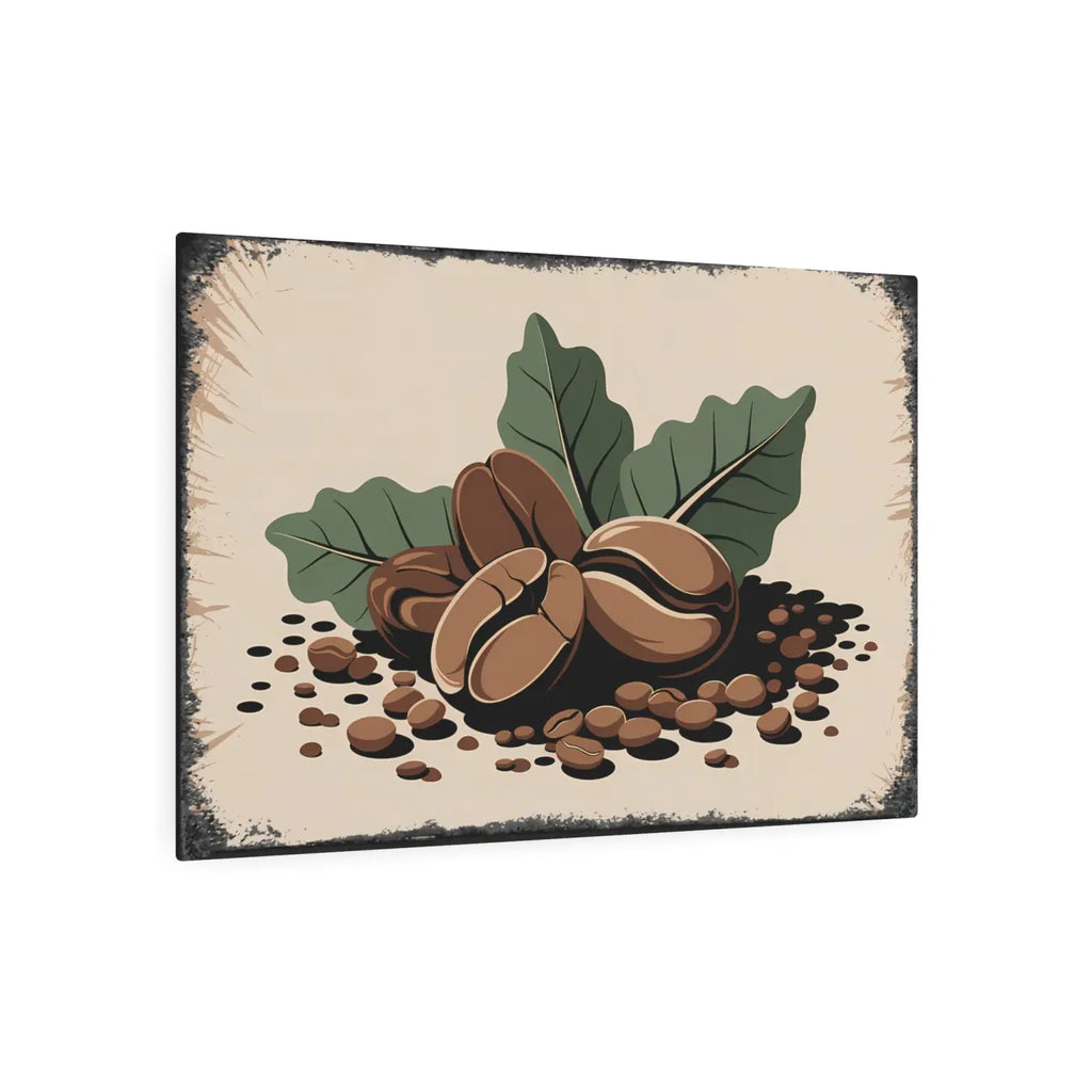 Chic Coffee Beans Metal Art Sign - Modern Home Decor - DipaliZ