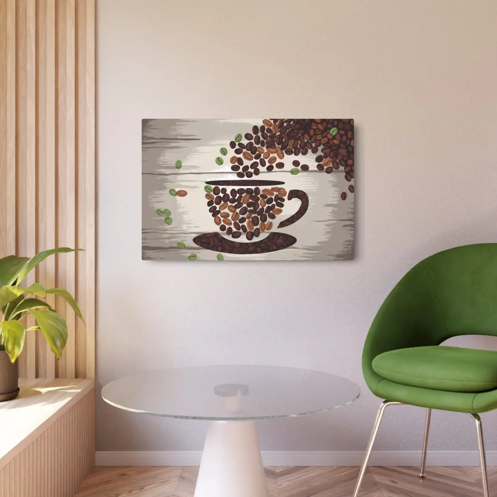 Coffee Bean Metal Art Sign - Bold Home Decor Statement - DipaliZ