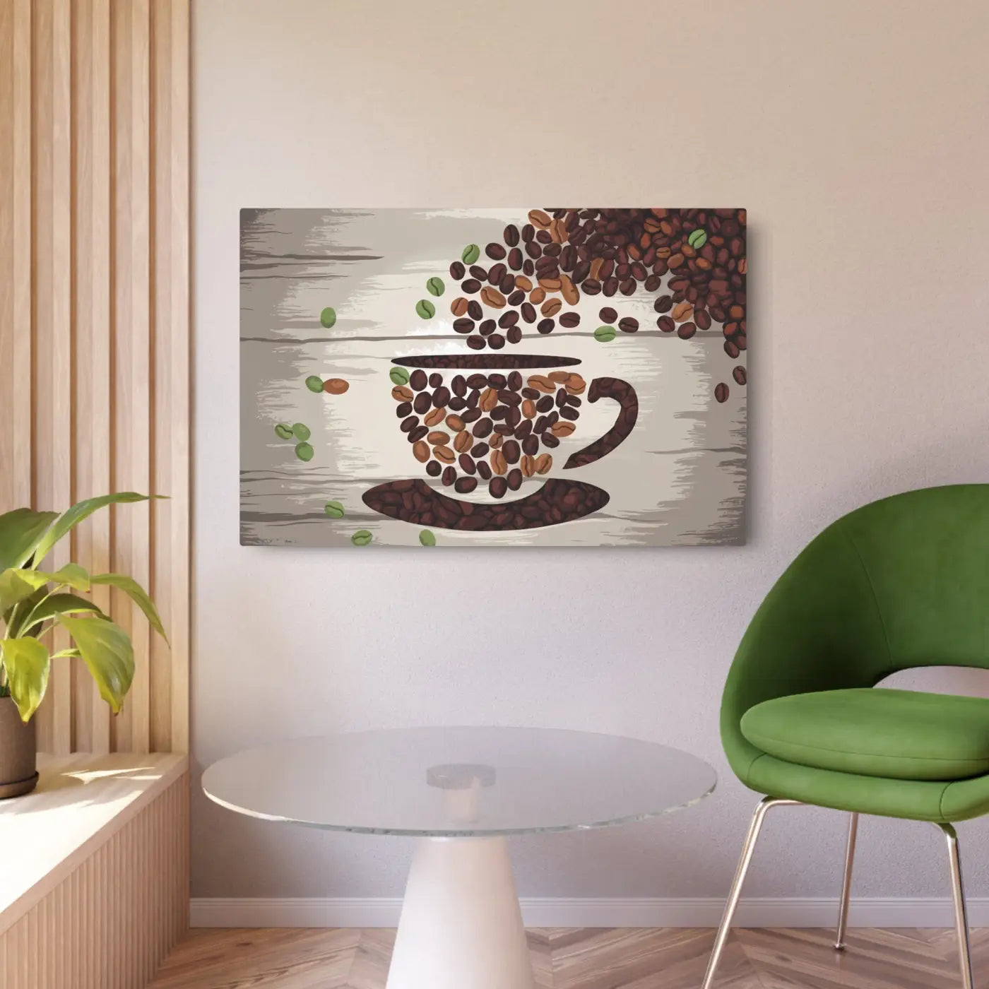 Coffee Bean Metal Art Sign - Bold Home Decor Statement - DipaliZ