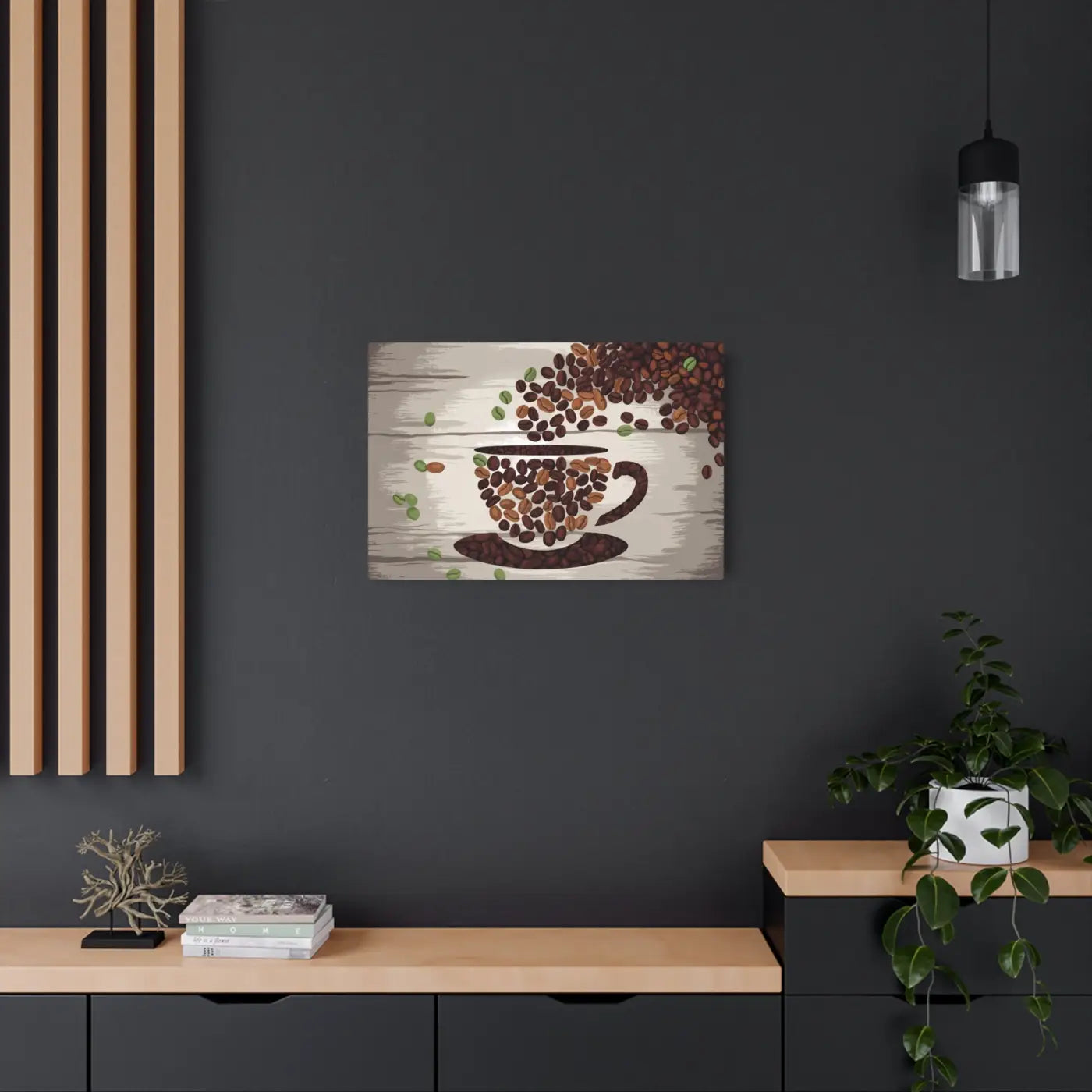 Coffee Bean Metal Art Sign - Bold Home Decor Statement - DipaliZ