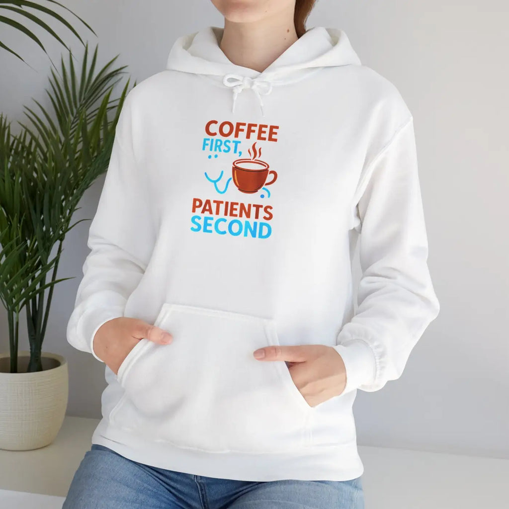 Coffee First Hoodie - Espresso Swirl Design - DipaliZ