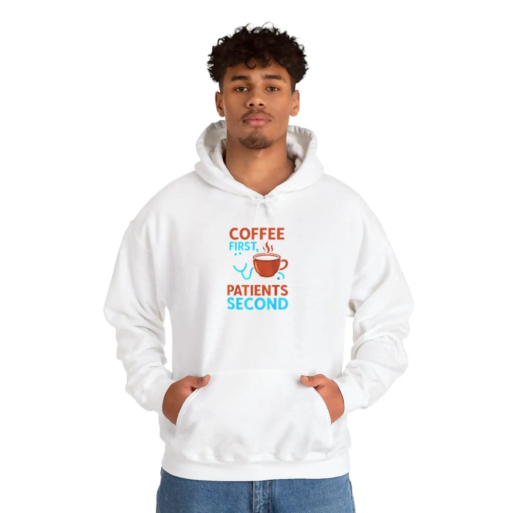 Coffee First Hoodie - Espresso Swirl Design - DipaliZ